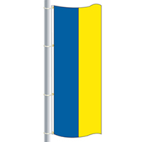 Nylon Blue-Yellow Double Stripe Drape Flag