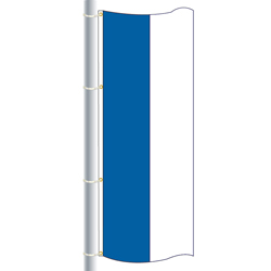 Nylon Blue-White Double Stripe Drape Flag, FBPP0000010231