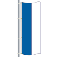 Nylon Blue-White Double Stripe Drape Flag
