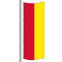 Nylon Red-Yellow Double Stripe Drape Flag