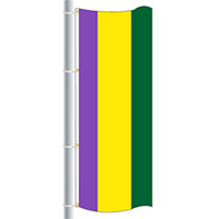 Nylon Lavender-Yellow-Green Triple Stripe Drape Flag