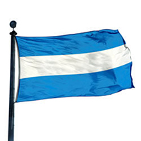 Triple Stripe Flag: French Blue/White/French Blue