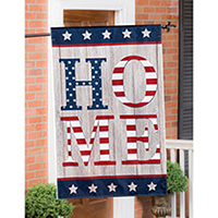 Stacked Home Burlap House Flag (28 in. x 44 in), EE13B10384H