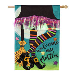 My Pretties Burlap House Flag, EE13B9379BLH