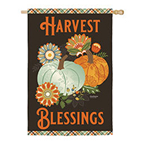 Harvest Blessings Textured Suede House Flag; EE13ES10007H