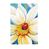 Morning Daisies Textured Suede House Flag (28 in. x 44 in.), EE13ES10301H