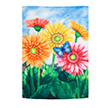 Gerbera Daisies Suede House Flag (28 in. x 44 in.), EE13ES9645H