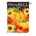 Welcome Fall Textured Suede House Flag EE13ES9998H
