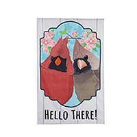Friendly Cardinals Linen House Flag (28 in. x 44 in.), EE13L10351H