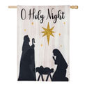 Nativity Silhouette Linen House Flag (28 in. x 44 in.), EE13L9385H