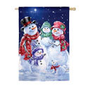 Snowflake Family Suede House Flag (28 in. x 44 in.), EE13S10016H