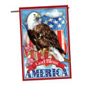 God Bless America Eagle Suede House Flag (43 in. x 29 in.),EE13S9841H