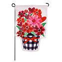 Buffalo Check Flower Pot Burlap Garden Flag (12-1/2 in. x 18 in.), EE14B10145G