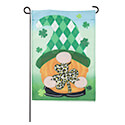 St. Patrick’s Day Patterned Gnome Burlap Garden Flag (12-1/2 in. x 18 in.)