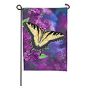 Butterfly on Purple Flowers Burlap Garden Flag (12-1/2 in. x 18 in.), EE14B10185G