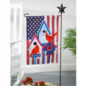 Patriotic Birdhouses Burlap Garden Flag (12-1/2 in. x 18 in.), EE14B10406G