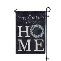 Eucalyptus Welcome Burlap Garden Flag (12-1/2 in. x 18 in.); EE14B10766G