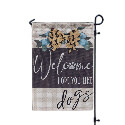 Dogs and Checks Burlap Garden Flag (12-1/2 in. x 18 in.), EE14B10769G