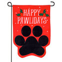 Happy Pawlidays Burlap Garden Flag EE14B9386G