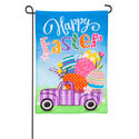Easter Plaid Truck Burlap Garden Flag EE14B9545G