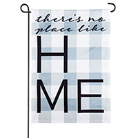 No Place Like Home Interchangeable Icon Burlap Garden Flag EE14B9853G