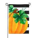 Pumpkin Stripe Burlap Garden Flag EE14B9898G