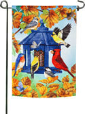 Fall Feeder Textured Suede Garden Flag (12-1/2 in. x 18 in.), EE14ES10441G