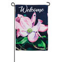 Dogwood Blossoms Textured Garden Suede Flag EE14ES9443G