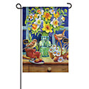 Floral Mason Jar and Robins Textured Suede Garden Flag (12-1/2 in. x 18 in.), EE14ES9523G