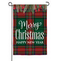 Merry Christmas Happy New Year Linen Garden Flag (12-1/2 in. x 18 in.), EE14L10048G