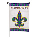 Fleur de Lis Linen Garden Flag (12-1/2 in. x 18 in.), EE14L10115G