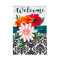 Gerbera Daisy Band Linen Garden Flag (12-1/2 in. x 18 in.), EE14L10275G