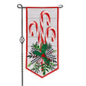 Classic Candy Cane Trio Extended Garden Banner (12-1/2 in. x 28 in.), EE14L10554XL