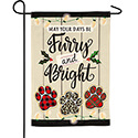 Furry and Bright Linen Garden Flag (12-1/2 in. x 18 in.), EE14L10619G
