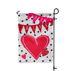 Be Mine Linen Garden Flag, EE14L10698G