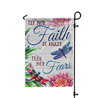 Faith Be Bigger Than Fear Linen Garden Flag (12-1/2 in. x 18 in.)