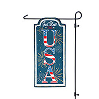 God Bless the USA Everlasting Impressions Large Garden Flag, EE14L10965XLG