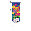 Welcome Spring Bouquet Textile Extra Long Garden Banner (12-1/2 in. x 28 in.), EE14L9573XLG