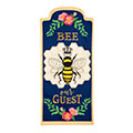 Bee Our Guest Textile Garden Banner (12-1/2 in. x 28 in.), EE14L9668XLG