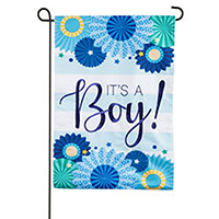 Its a Boy Linen Garden Flag EE14L9813G