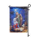 Holy Night Nativity Lustre Garden Flag (12-1/2 in. x 18 in.), EE14LU10602G