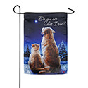 Do You See What I See Lustre Garden Flag (12-1/2 in. x 18 in.), EE14LU10627G