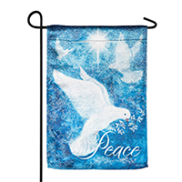 Dove Peace Trio Lustre Garden Banner, EE14LU11256G