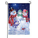 Snowflake Family Suede Garden Flag (12-1/2 in. x 18 in.), EE14S10016G