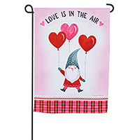 Love Gnome Suede Garden Flag (12-1/2 in. x 18 in.), EE14S10241G