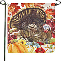 November Turkey Suede Garden Flag (12-1/2 in. x 18 in.), EE14S10438G