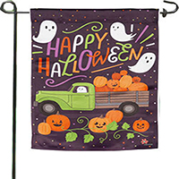 Boo Truck Garden Suede Flag (12-1/2 in. x 18 in.), EE14S10480G