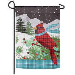 Cardinal Suede Garden Flag (12-1/2 in. x 18 in.), EE14S10535G