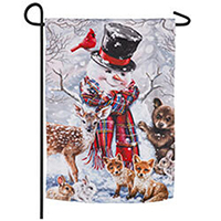 Forest Friends Suede Garden Flag (12-1/2 in. x 18 in.), EE14S10634G