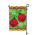 Ladybug Pair Garden Suede Flag, EE14S10941G